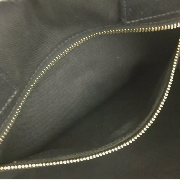 PRADA BLACK/BROWN CANAPA HAND TOTE BAG/2921 - Picture 8 of 13